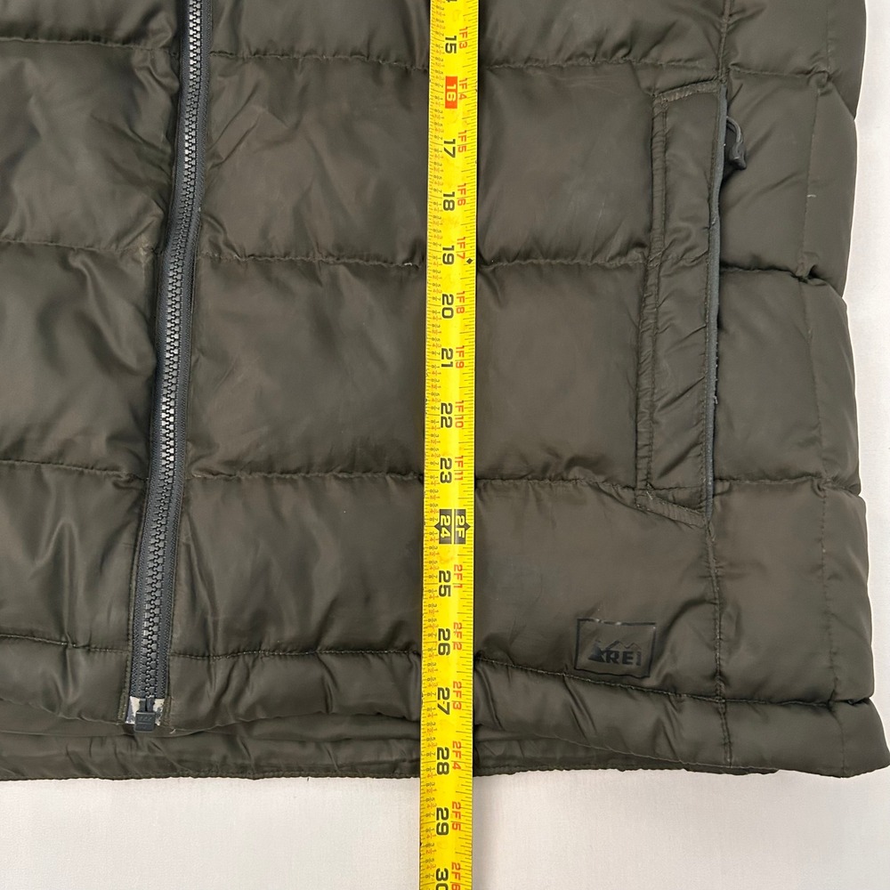 REI Goose Down Puffer‎ Vest Mens XL Olive Green Insulated Lightweight Outdoor - Picture 10 of 10
